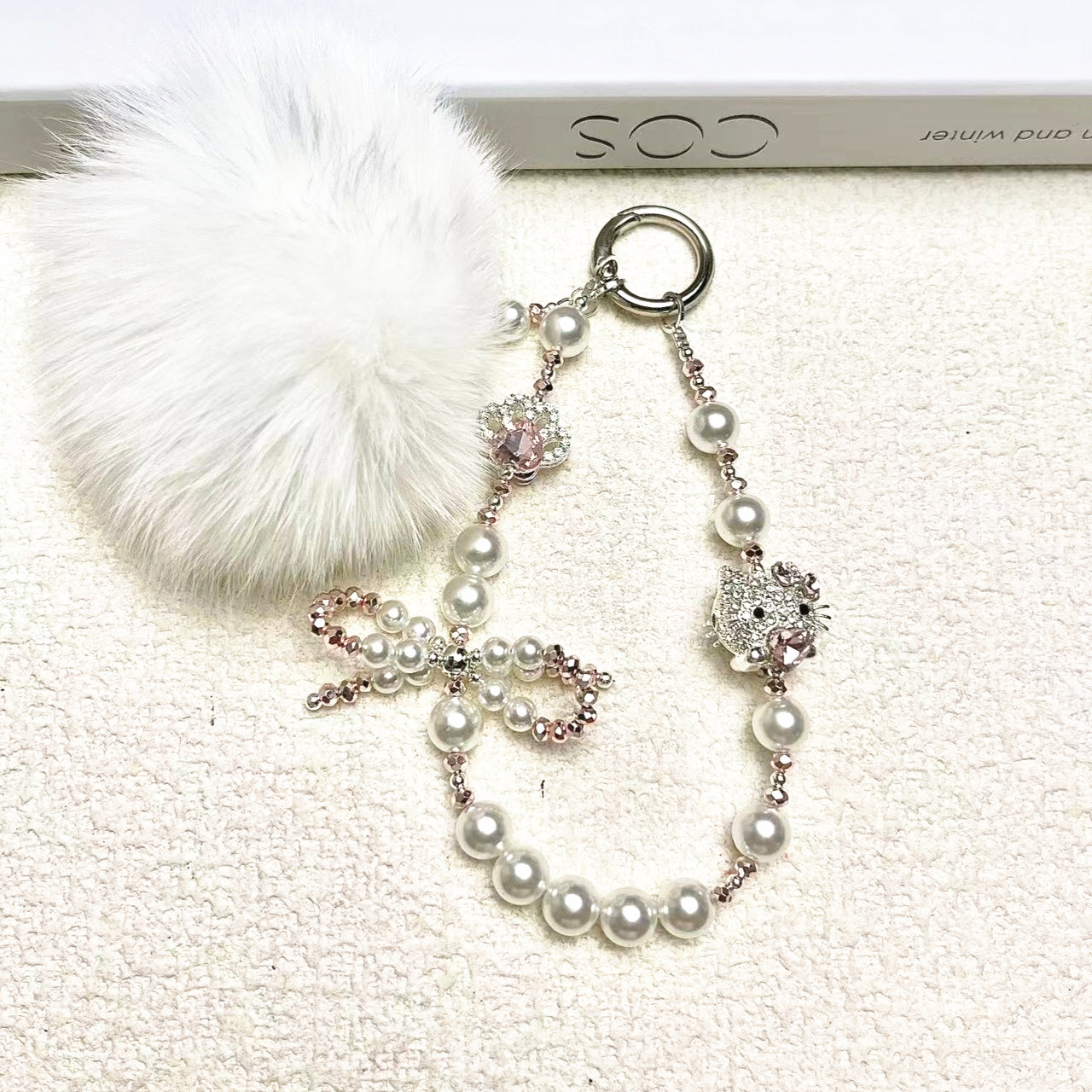 120cm Beaded Diagonal Cross Small Bag Hanging Mobile Phone Charm Decorative Chain